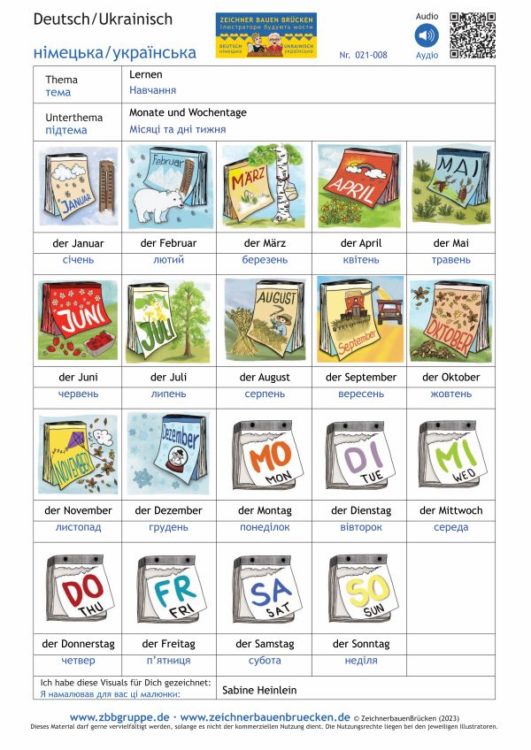 021-008 - Jahr - Monate Wochentage - Sabine Heinlein